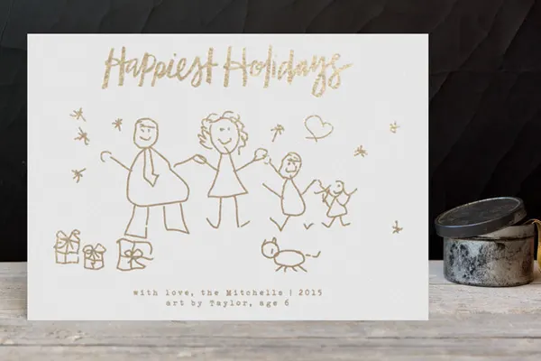 Turn kids artwork into gifts: holiday cards