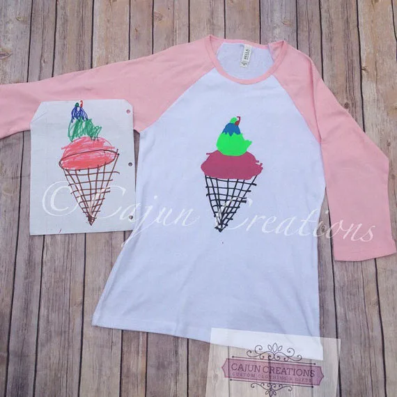 Turn kids artwork into gifts: t-shirts