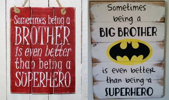 Best 12 big brother gifts from baby: big brother wooden signs