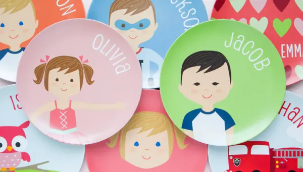 Personalized Plates for Kids made great birthday or Christmas gifts for toddlers, preschoolers, kindergartners or older kids.