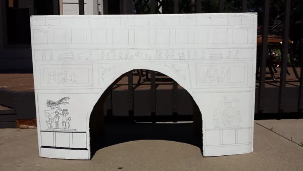 DIY Cardboard Arc de Triomphe