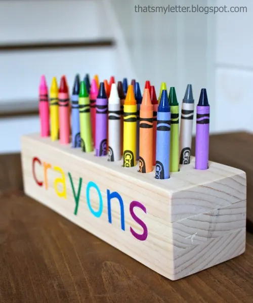 DIY pencil & crayon holder