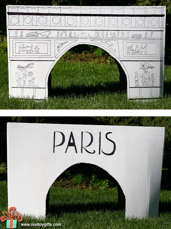 DIY Cardboard Arc de Triomphe