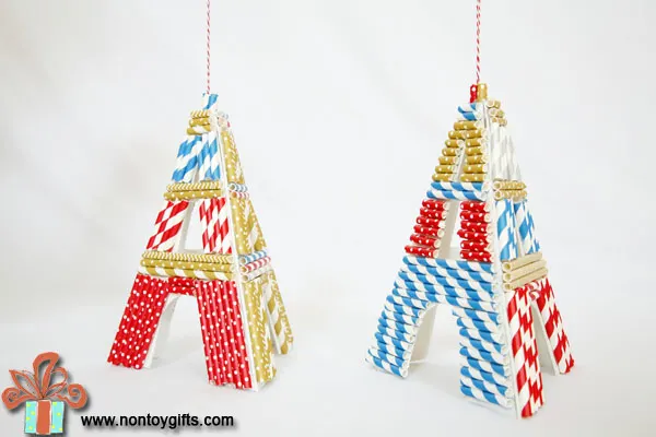 Kid Made Christmas Ornaments : The Eiffel Tower - at Non Toy Gifts