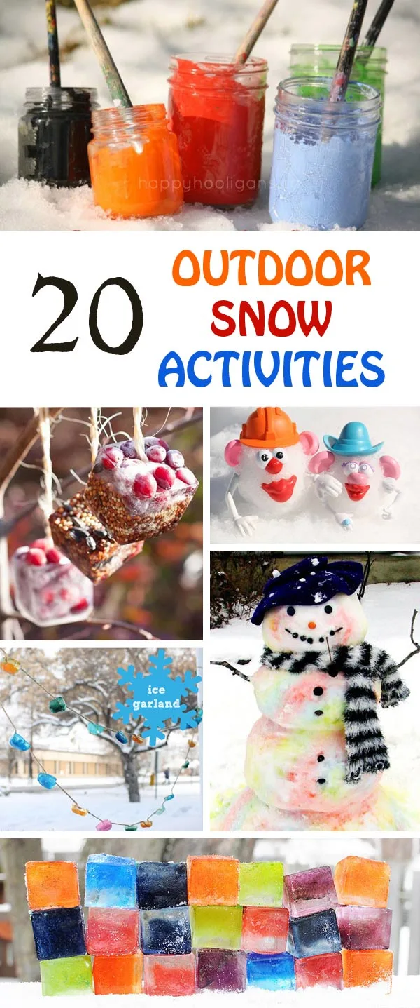 20 fun outdoor snow activities for kids. Be prepared for those snow days when school is off and kids want to go outside and play. This list of snow and ice activities for kids of all ages is just what you need for any winter day.