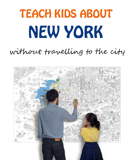 Explore New York with kids: color giant maps, play fun games or take a virtual tour to the Big Apple. Fun activities for kids of all ages. | at Non Toy Gifts