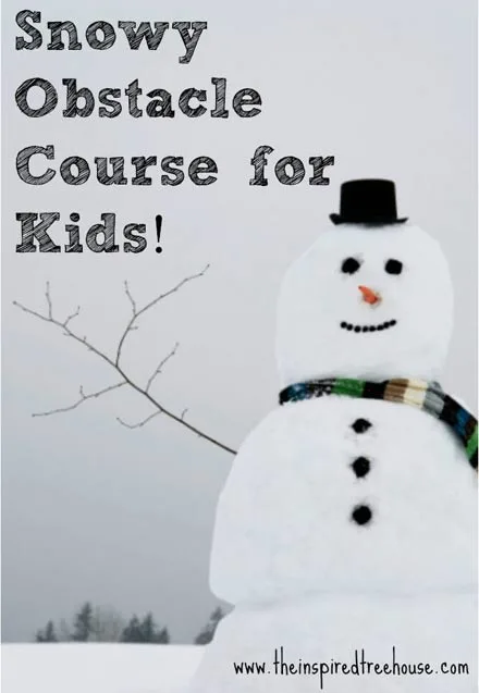 Make a snowy obstacle course - one of the 20 outdoor snow activities for kids. Be prepared for that snowy day when school is off and kids want to go outside and play. This list of snow and ice activities for kids of all ages is just what you need for any winter day. | at Non Toy Gifts