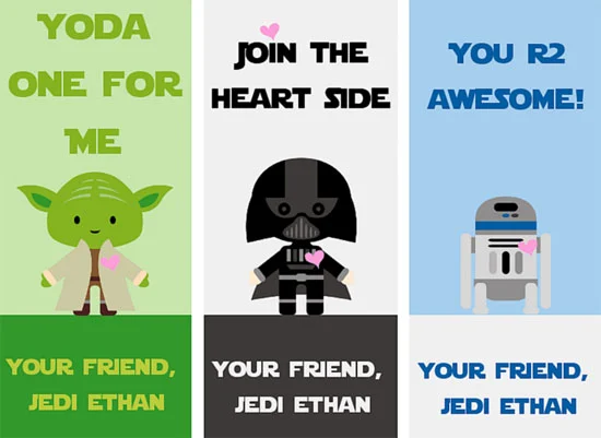 30 Star Wars Valentines Printables