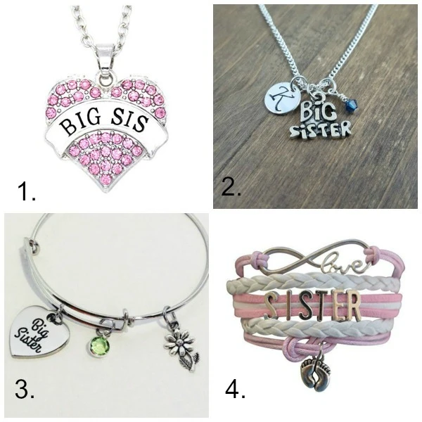 Big sister gifts from baby: jewelry: bracelets and necklaces