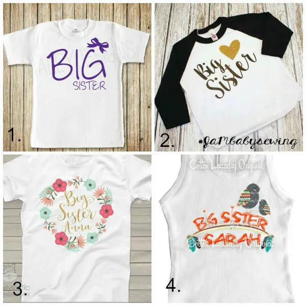 Big sister gifts from baby: shirts