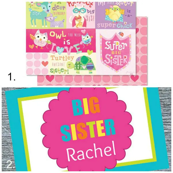 Big sister gift ideas: placemats