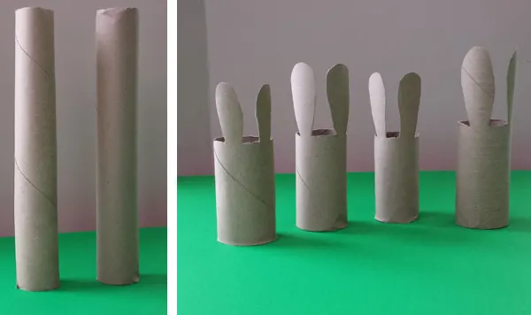 Paper roll bunny craft for kids