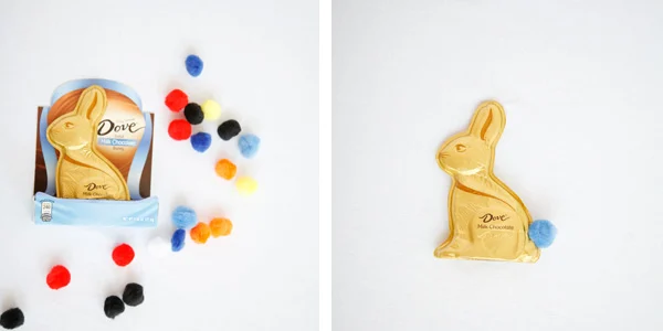 DIY bunny shaped Easter basket to make from a cardboard box. | at Non Toy Gifts