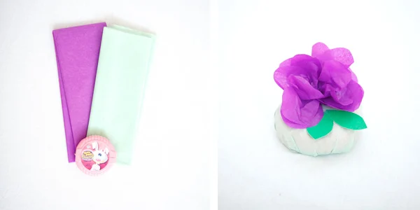 DIY bunny shaped Easter basket to make from a cardboard box. | at Non Toy Gifts
