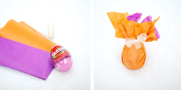 DIY bunny shaped Easter basket to make from a cardboard box. | at Non Toy Gifts