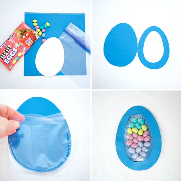 DIY bunny shaped Easter basket to make from a cardboard box. | at Non Toy Gifts