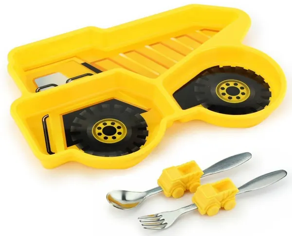 Transportation, construction and fire engine plates for boys. 6 plates that will get little ones enthusiastic about dinner time. Great gifts for picky eaters.