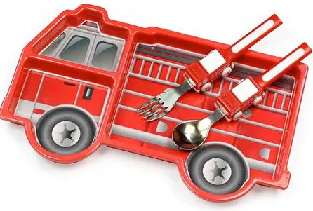 Transportation, construction and fire engine plates for boys. 6 plates that will get little ones enthusiastic about dinner time. Great gifts for picky eaters.