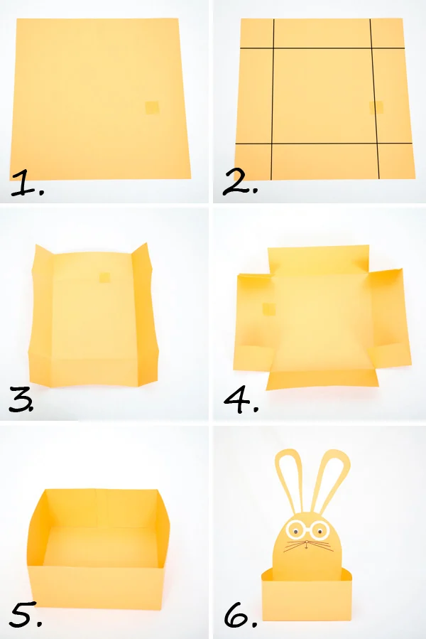 DIY Easter basket to make from card stock - with tutorial | at Non Toy Gifts