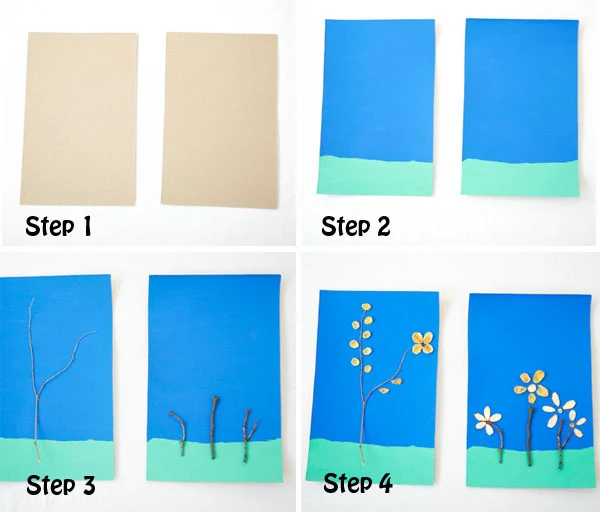 Use twigs and cereals for a flower craft for kids. Adorable spring or summer craft. |at Non Toy Gifts