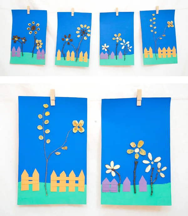 Use twigs and cereals for a flower craft for kids. Adorable spring or summer craft. |at Non Toy Gifts