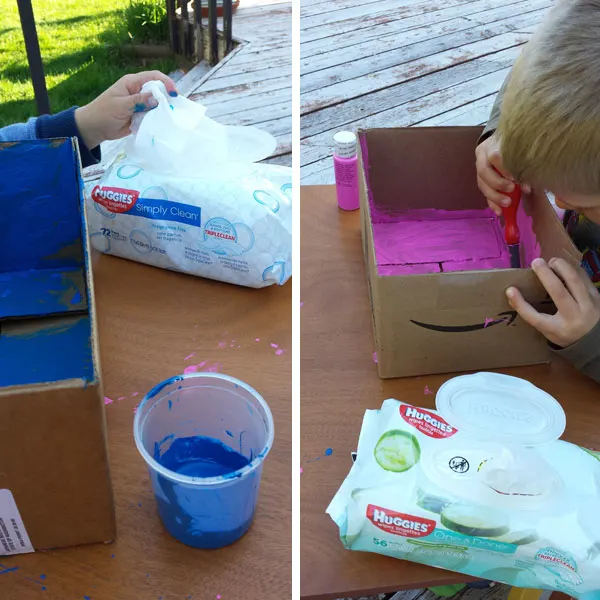 DIY cardboard dollhouse