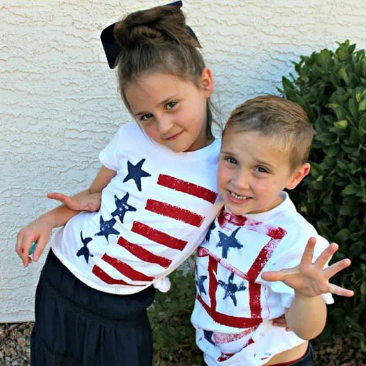 DIY patriotic shirts for kids