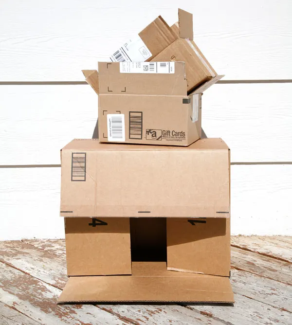 DIY cardboard dollhouse