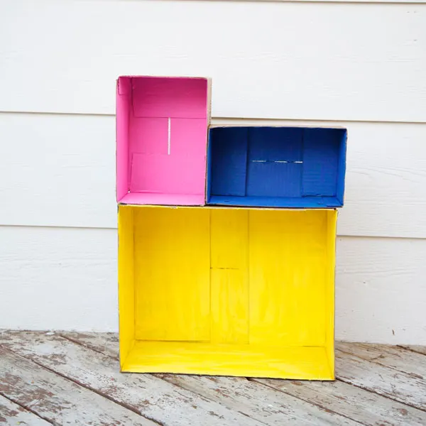 DIY cardboard dollhouse