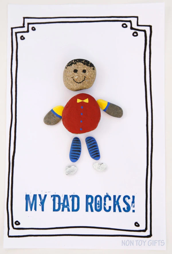 Dad rocks Fathers Day craft for kids