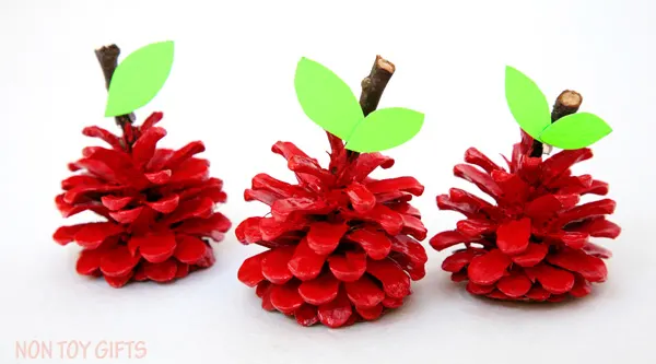 pinecone apple craft for kids