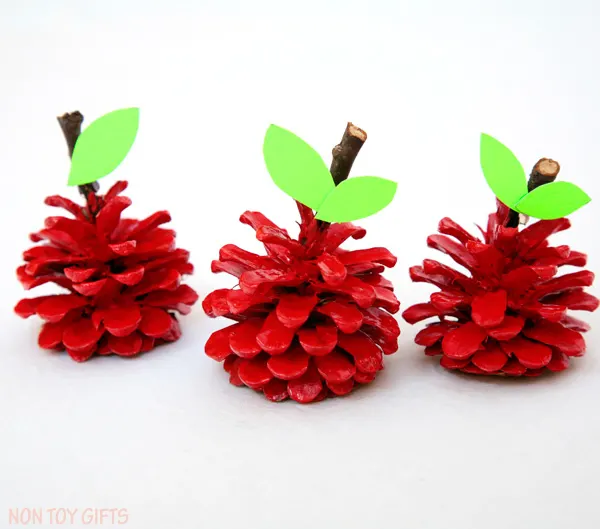 pinecone apple craft for kids
