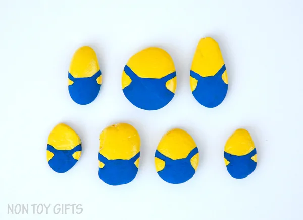 Minion painted rocks