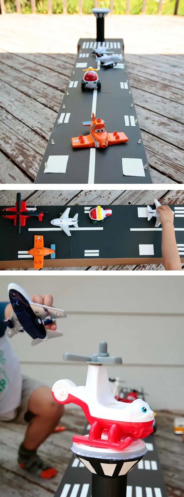 DIY cardboard airport toy to make for kids. | at Non Toy GIfts