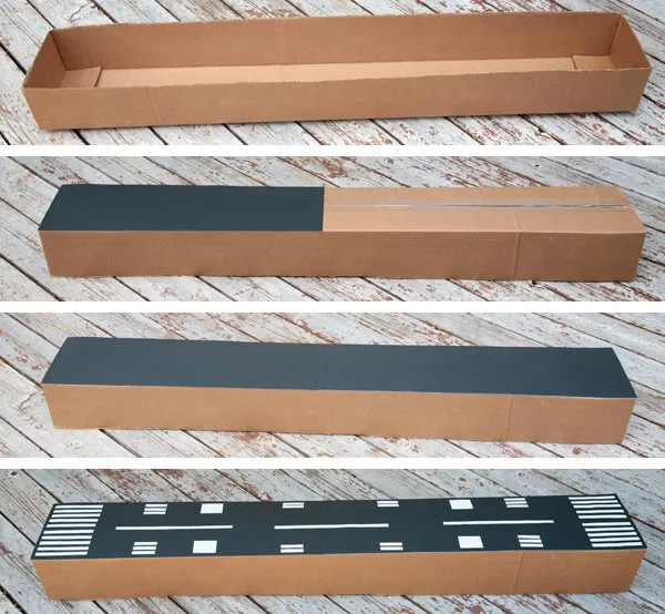 DIY cardboard airport toy to make for kids