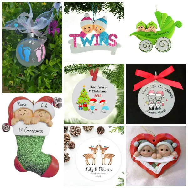 twins' first Christmas ornament