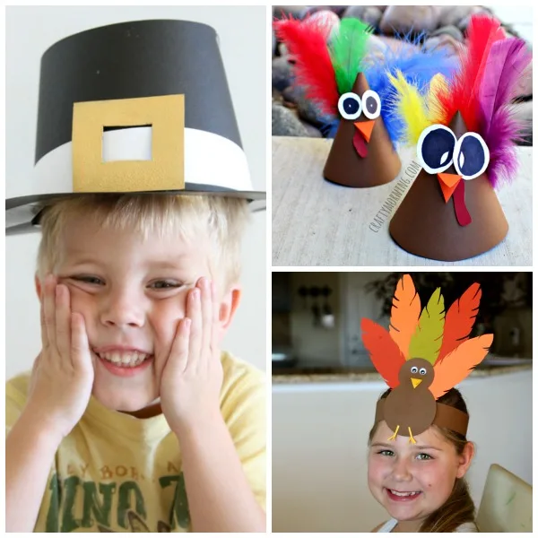 turkey hat and pilgrim hat for kids