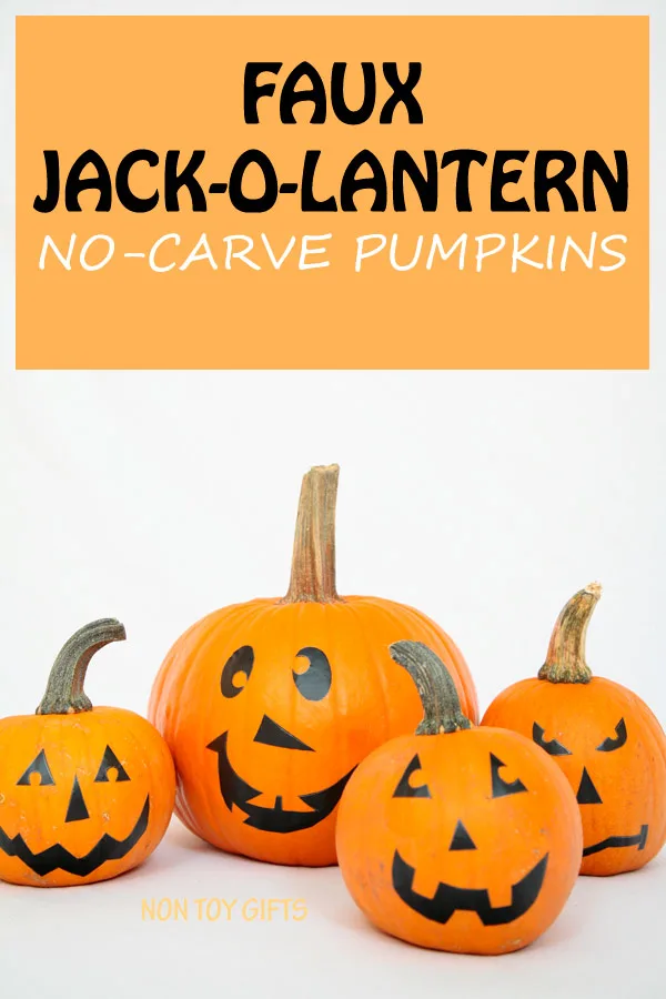 No carve pumpkin faces