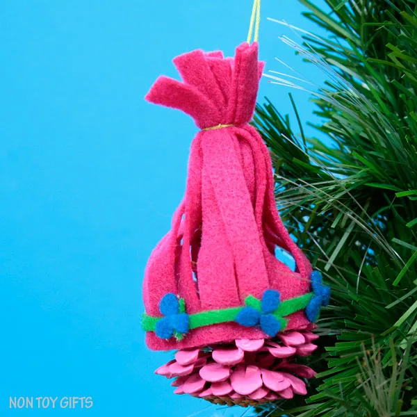 Trolls ornaments.Princess Poppy