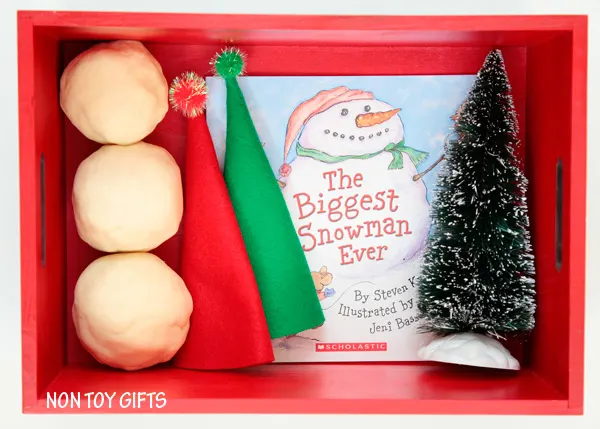 Play dough snowman kit for kids. Fun winter activity. Handmade book-inspired gift. | at Non-Toy GIfts