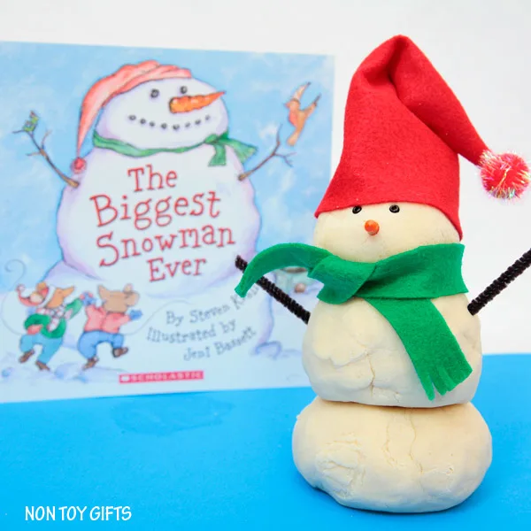 Play dough snowman kit for kids. Fun winter activity. Handmade book-inspired gift. | at Non-Toy GIfts