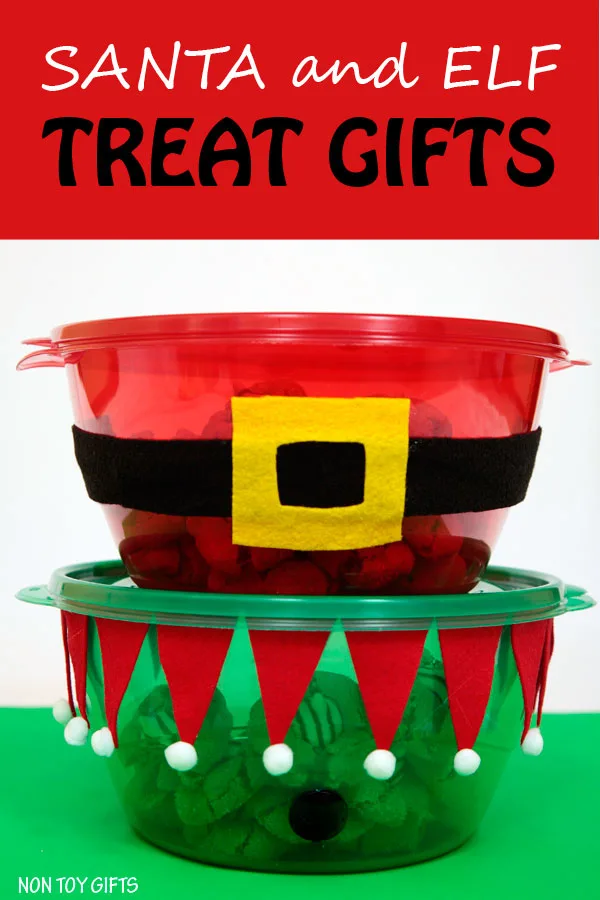 Santa and elf treat gifts to make this Christmas.