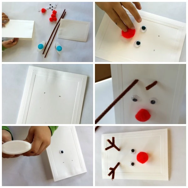 Reindeer cards: kid-made Christmas cards