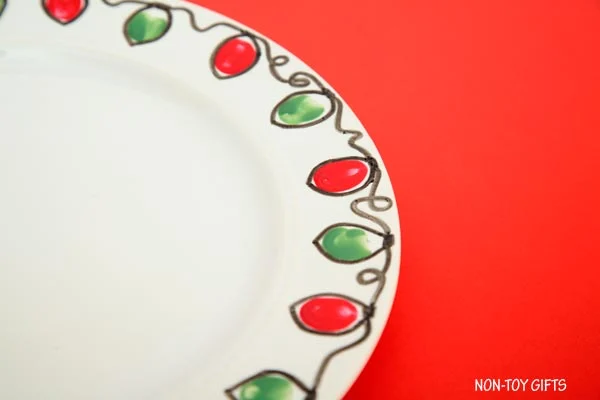 Fingerprint Christmas plate gift