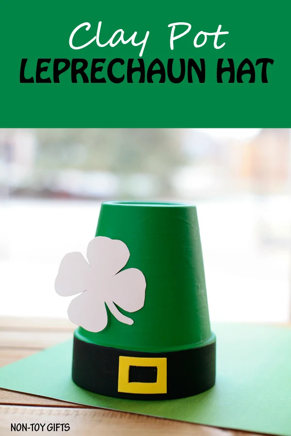 Clay pot leprechaun hat. St Patrick's Day craft for toddlers, preschoolers and older kids. | at Non-Toy Gifts