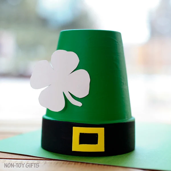 Clay pot leprechaun St Patrick's Day craft for toddlers, preschoolers and older kids. | at Non-Toy Gifts