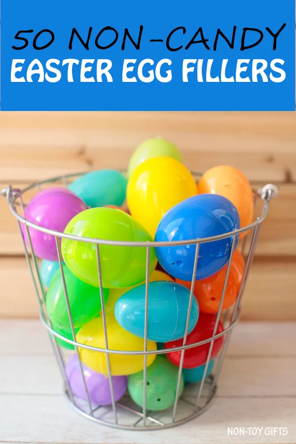 50 non-candy Easter egg fillers for preschool, kindergarten. Perfect for Easter egg hunt for kids. Easter themed egg fillers, accessories, toys, craft supplies and more. | at Non-Toy Gifts