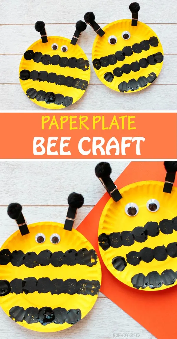 Paper plate bee craft