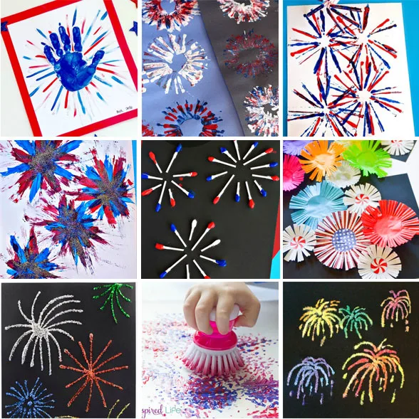 4th of July fireworks crafts for kids