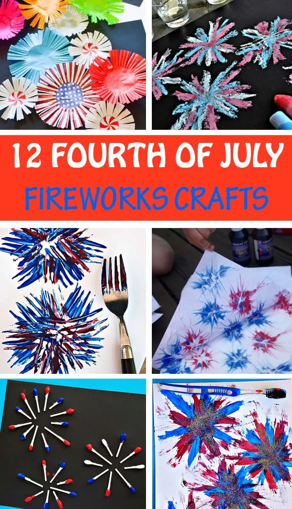 4th of July fireworks crafts for preschoolers and older kids